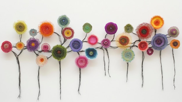 Floral embroidery closeup