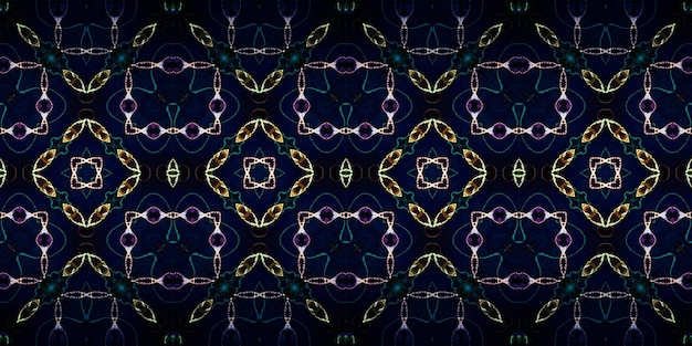 Geometric embroidered pattern